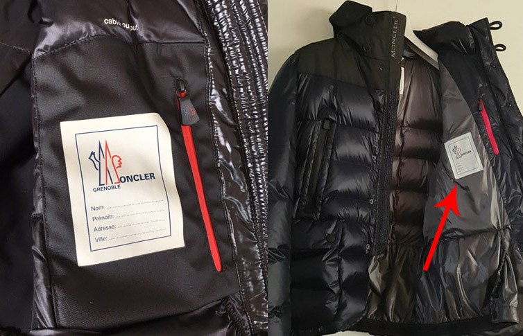 inside of moncler jacket