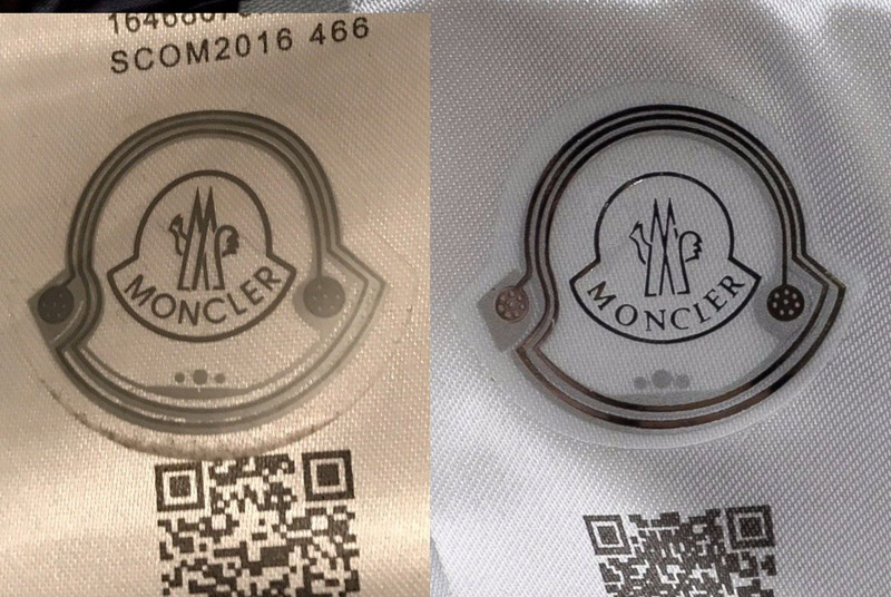 Moncler Expert Details of QR code tag